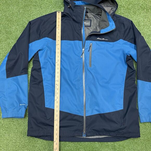 Eddie Bauer Weatheredge PLUS Men Hooked Shell Waterproof Ski Jacket XL Blue - Picture 13 of 14